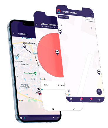 Aplicativo de rastreamento da Rastro City em celulares