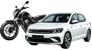 Carro e moto protegidos pela Rastro City